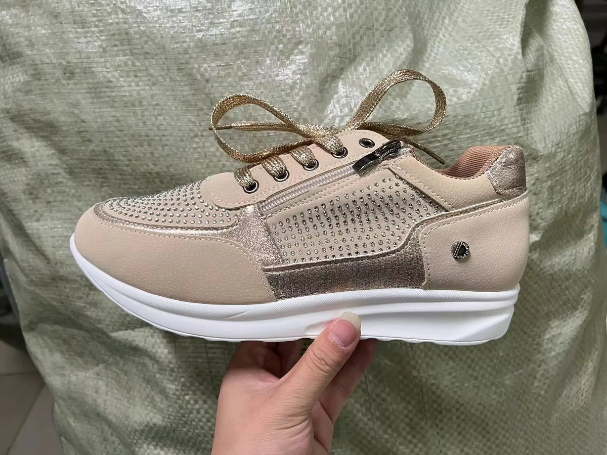 New Women's Wedge Sneakers Lightweight Womens Vulcanized Shoes Breathable Shoes Female Shoes Wear-resistant Zapatillas De Mujer