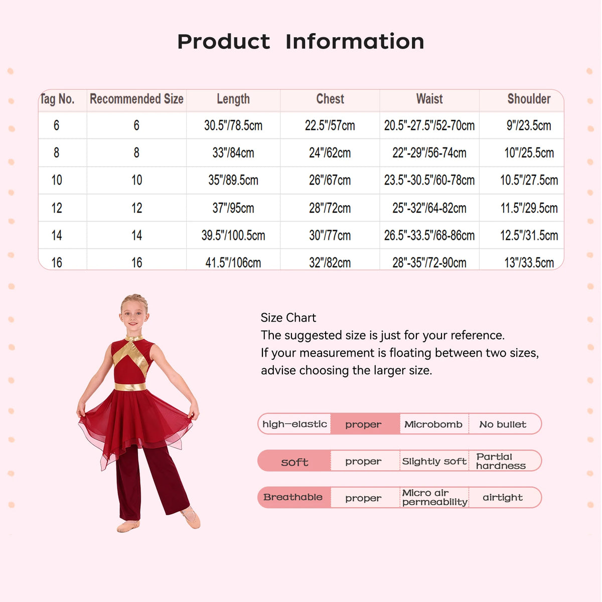Kids Girls Liturgical Dance Outfits Sleeveless Asymmetrical Hem Contrast Color Dress Sequin Bodice Tunic with Wide-Leg Pants Set