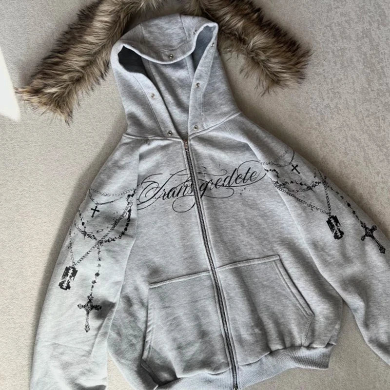 Hip hop style fashionable hoodie jacket with detachable brim and design sense, zipper style hoodie jacket, fashionable new style