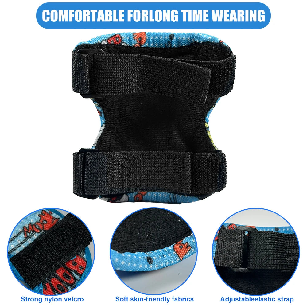 Kids 3-12 Years Knee Pad Elbow Pads Guards Protective Gear Set for Roller Skates Cycling Skateboard Inline Skatings Scooter