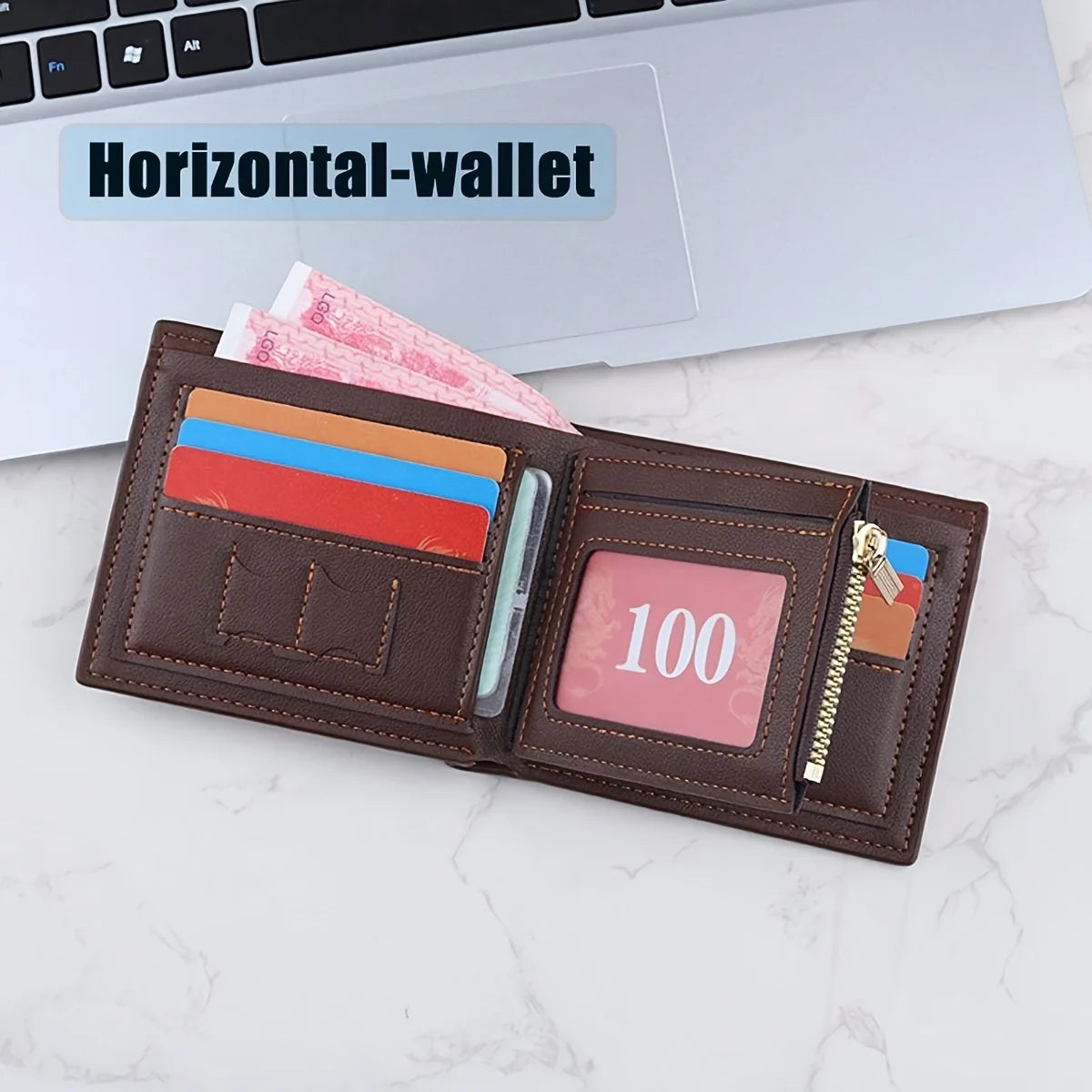 Customized Name Wallets for Men Fashion Leather Card Holder Personalized Name Purse Father's Day Gifts From Wife Daughter Son