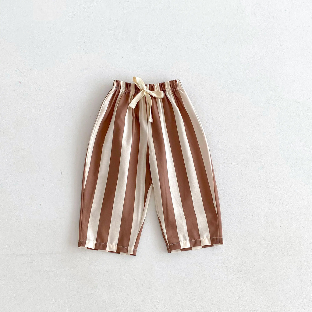 Fashion Striped Trousers For Children's Clothes Summer Thin Loose Casual Kids Harem Pants Toddler Costume Boys Girls Long Pant
