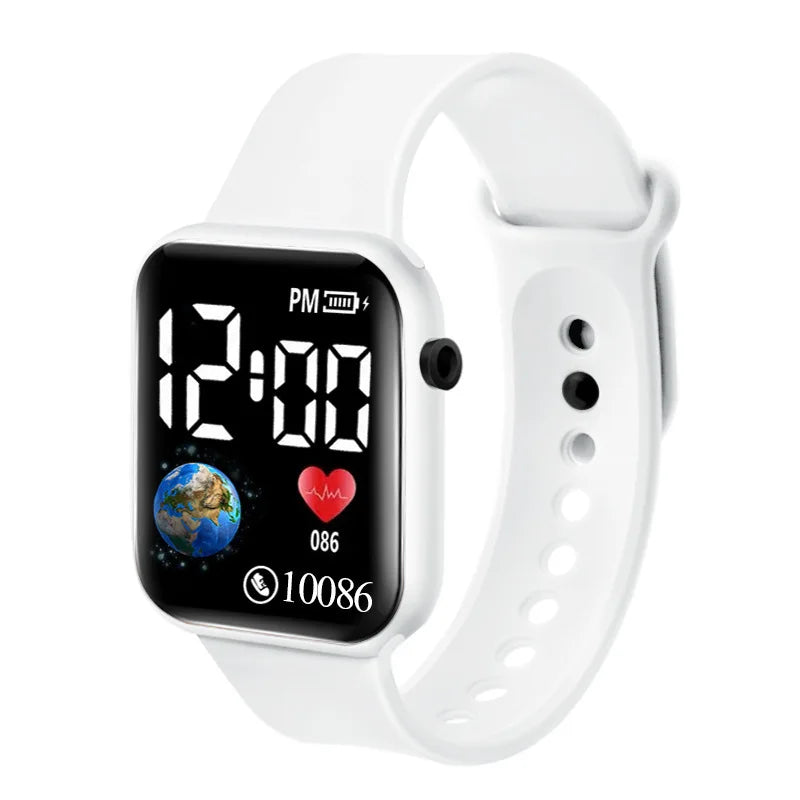 YIKAZE Cartoon LED Digital Kids Watch Fashion Sports Electronic Watch for 3-5 years old Boys and Girls Silicone Gift Watch