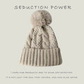 Women's Hats Autumn And Winter Thick Warm Fleece Yarn Hat Solid Color Knitted Hat Versatile Winter Thermal Knitted Hat Fashion