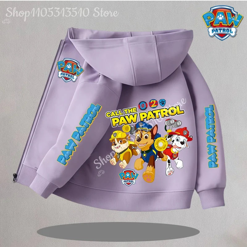 Cartoon Paw Patrol Kids Coats New Children Outerwear Warm Fleece Jacket Boys Girls Jackets for Autumn Spring Children Clothing