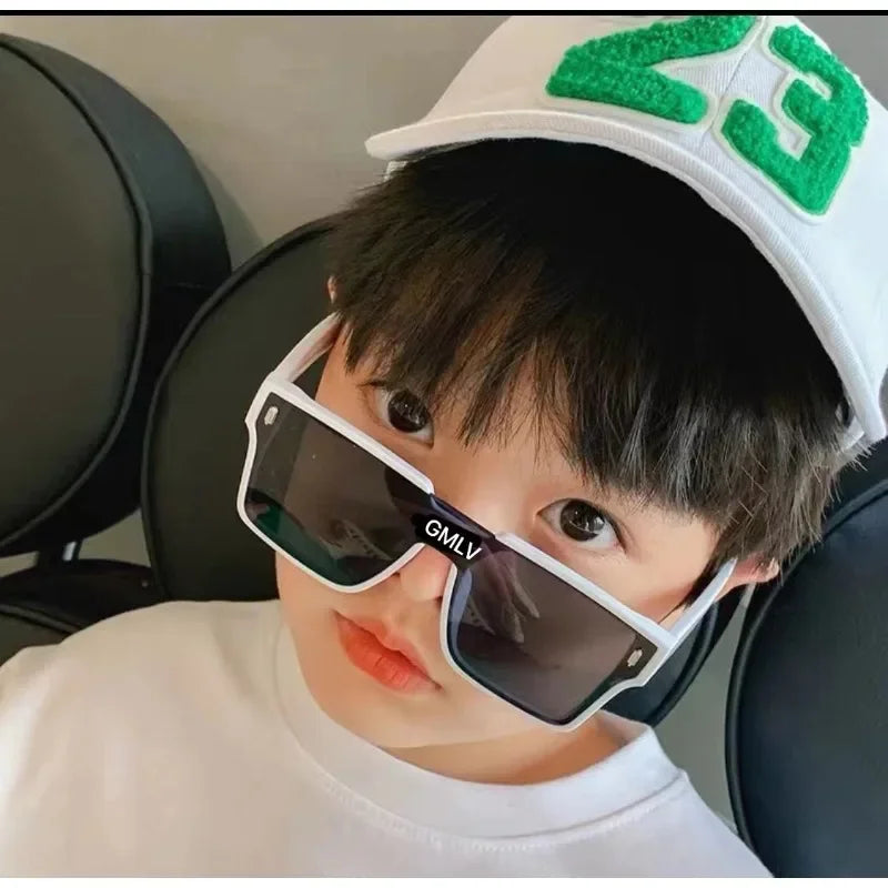 Korean Style Kids Sunglasses Children Boy Girl Retro Cute Square Frame Sun Glasses UV400 Eyewear