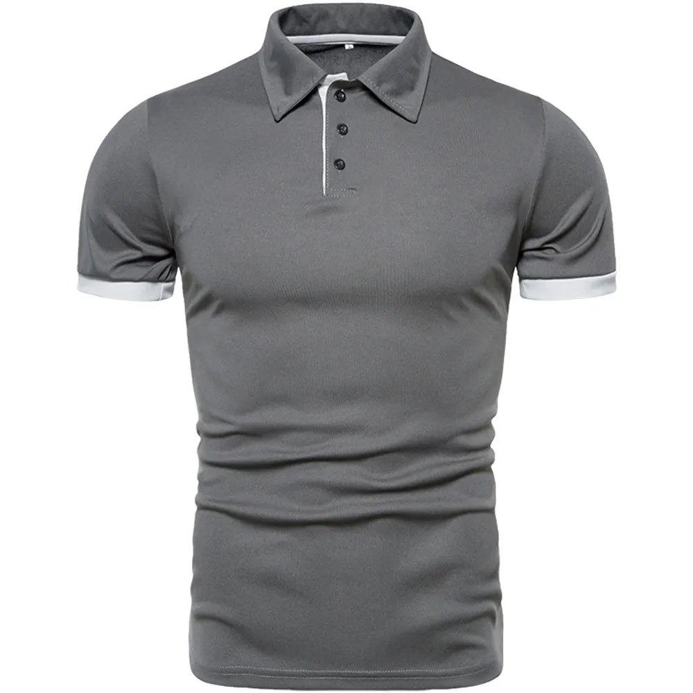2026 New Mens Polo Shirts Solid Color Short Sleeve Men Polo Shirt Leisure Lapel Man Polo Shirt For Male Tops Shirts
