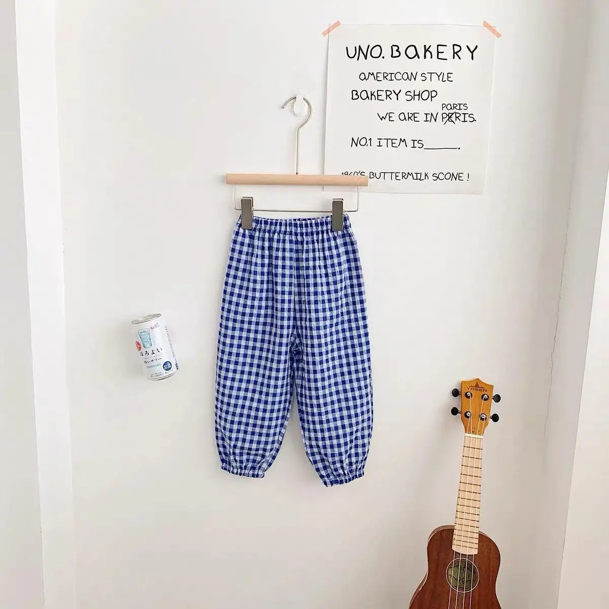 Summer Plaid Mosquito Proof Pants Outdoor Wear Baby Girls New Style Fashion Casual Loose Harlan Pants Children Thin Trousers
