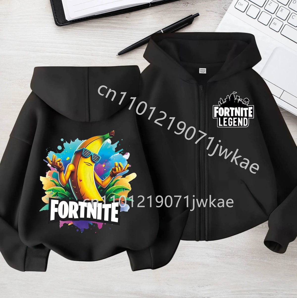 Kids Boys Coat Jackets 2026 Spring Children Clothing New Fortnites Child Zip-up Hoodie Cartoon Anime Hoodies Casual Breathable