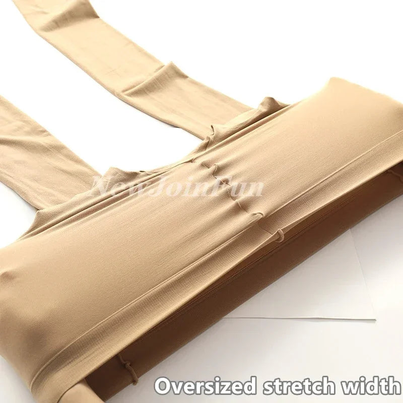 Plus Size Tights for Women 120D Warm High Waist Control Top Stretch Comfortable Winter Leggings Shapewear Pantyhose
