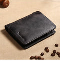 Manbang Men's Wallets RFID Leather Trifold Wallets For Men with ID Window and Credit Card Holder high quality