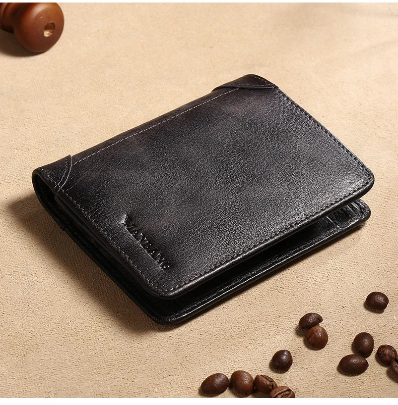 Manbang Men's Wallets RFID Leather Trifold Wallets For Men with ID Window and Credit Card Holder high quality