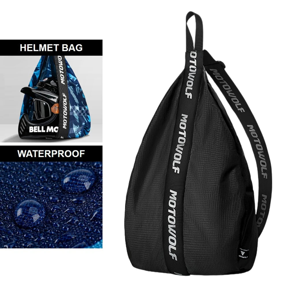Simple Style Motorcycle Helmet Bag for Men Women Full Face Helmet Backpack Outdoor Sport Cycling Travel Bag Water-Repellent