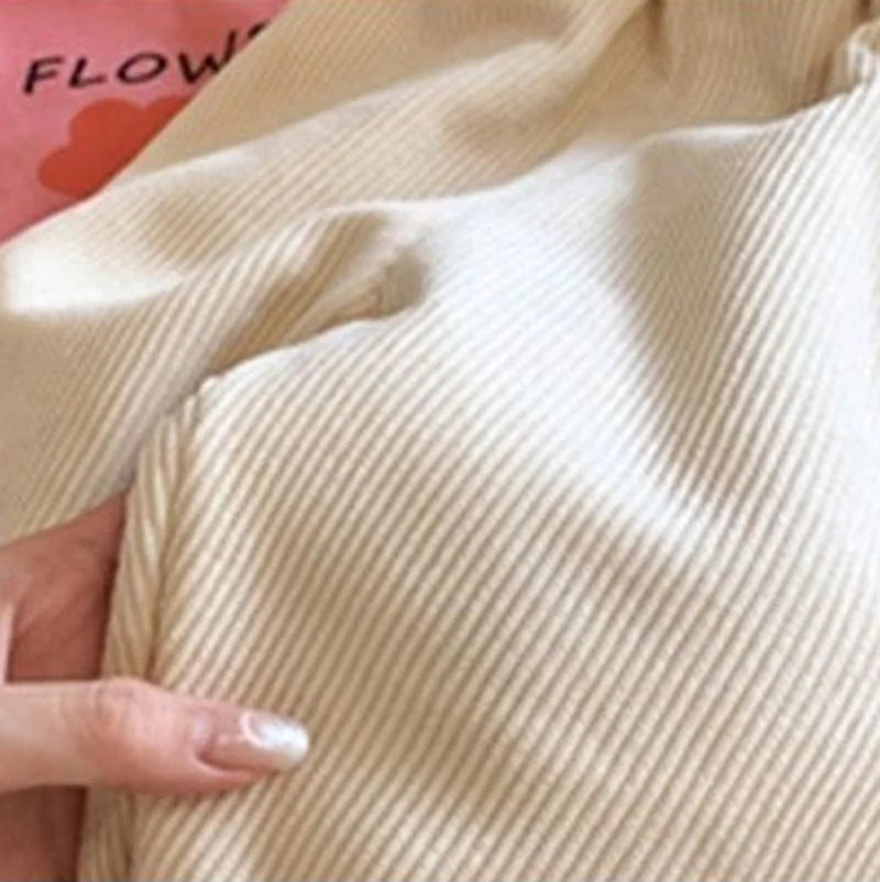 Kids Corduroy Pants Fleece Lined Wide Leg Trousers Autumn Winter Warm Elastic Waist Vintage Casual Pants for 1-6Y Girls