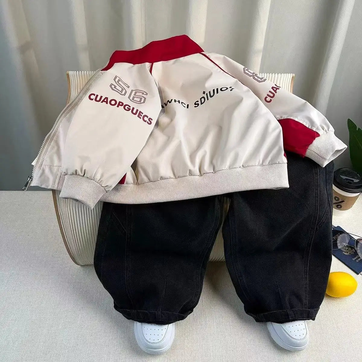 Korean Version Boys Jacket Children's Spring and Autumn Motorcycle Suit New Boys' Sports Jacket Children Clothing Baby Outerwear