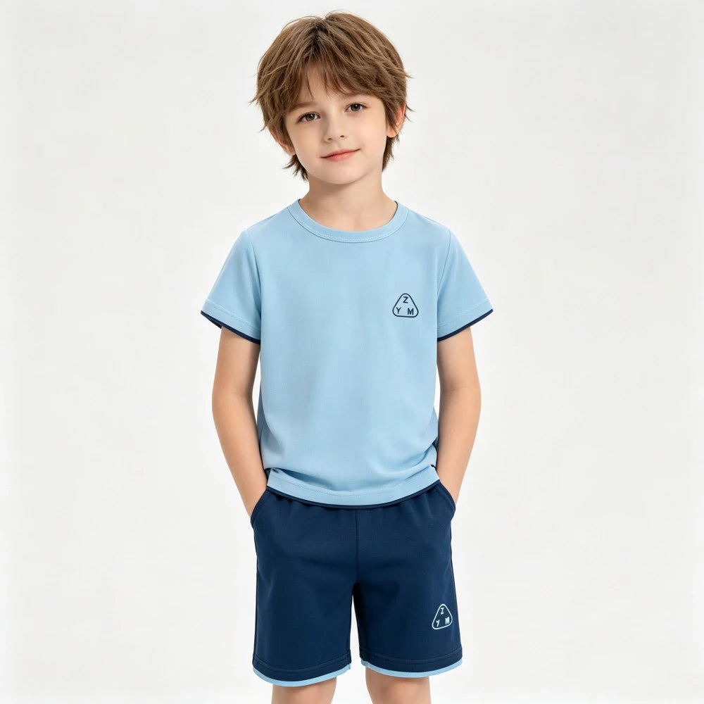 1-10Y Boys Girls Sports Basketball Clothes Jersey Suit Summer Children Football T Shirts Shorts 2pcs Sets Breathable Sportswear