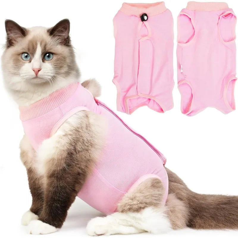 Convenient Soft Cat Sterilization Clothing Anti-licking Breathable Puppy Jumpsuit Thin Pet Vest Clothing After Surgery