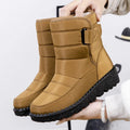 Women's Boots Low Heels Fur Boots For Winter Shoes Woman Waterproof Snow Boots Black Women Rubber Botas Mujer Winter Footwear