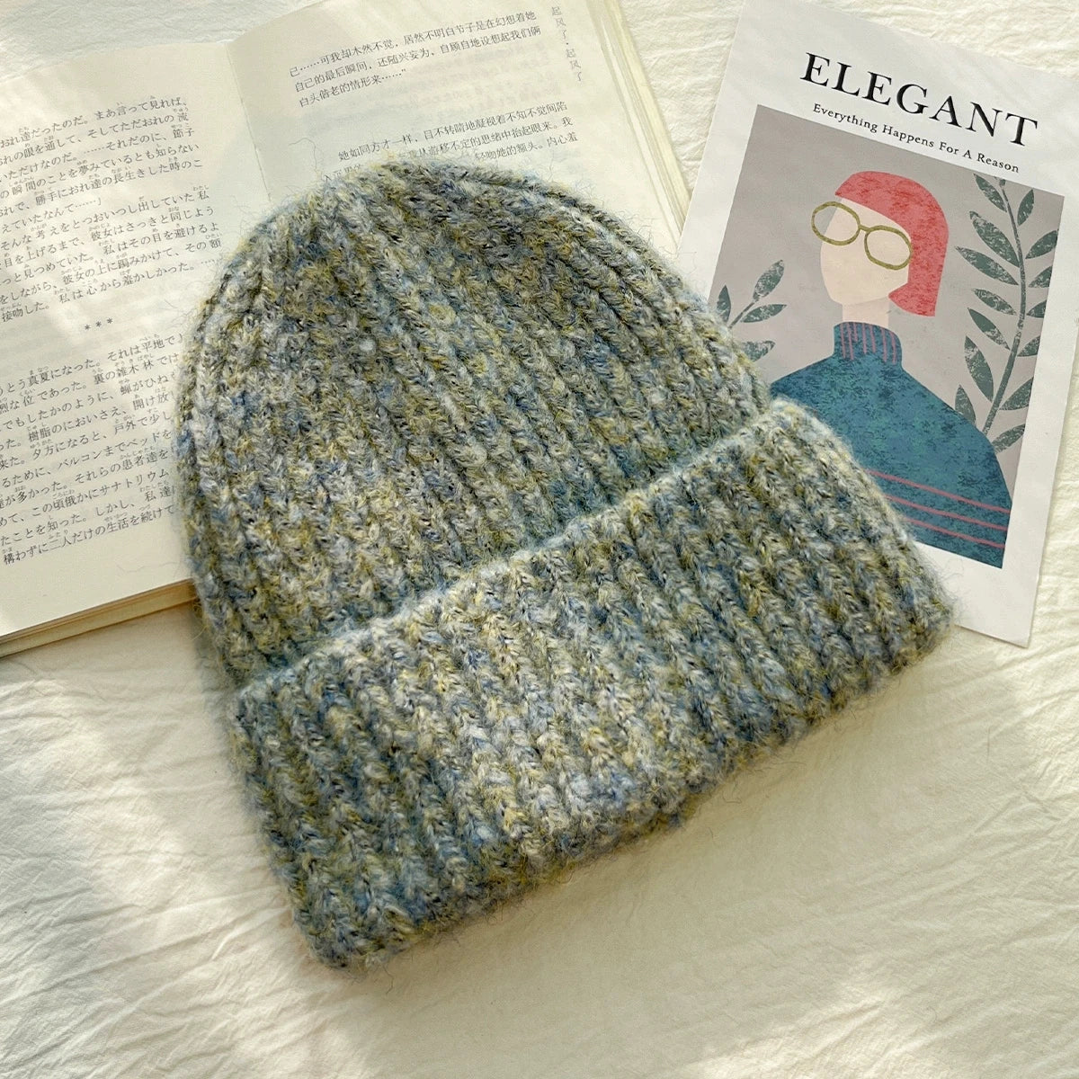 Knitted  Women's Autumn and Winter Retro Hats Warm Thickeneded Ear Protection Hat Fashionable Winter Mixed Color Hat for Men
