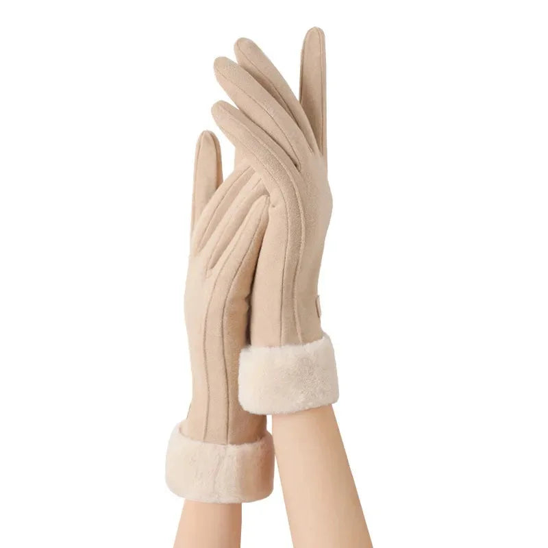 Women's Gloves Warm Windproof Winter Gloves For Women Cold Resistant Touch Screen Gloves Finger gloves Christmas Accessories