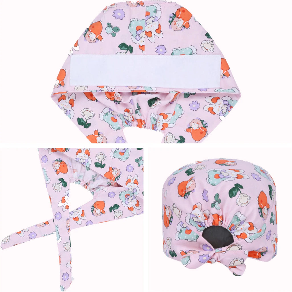 Women's Working Hats Cotton Adjustable Medical Nurse Caps Beauty Salon SPA Doctor Scrub Hat M909