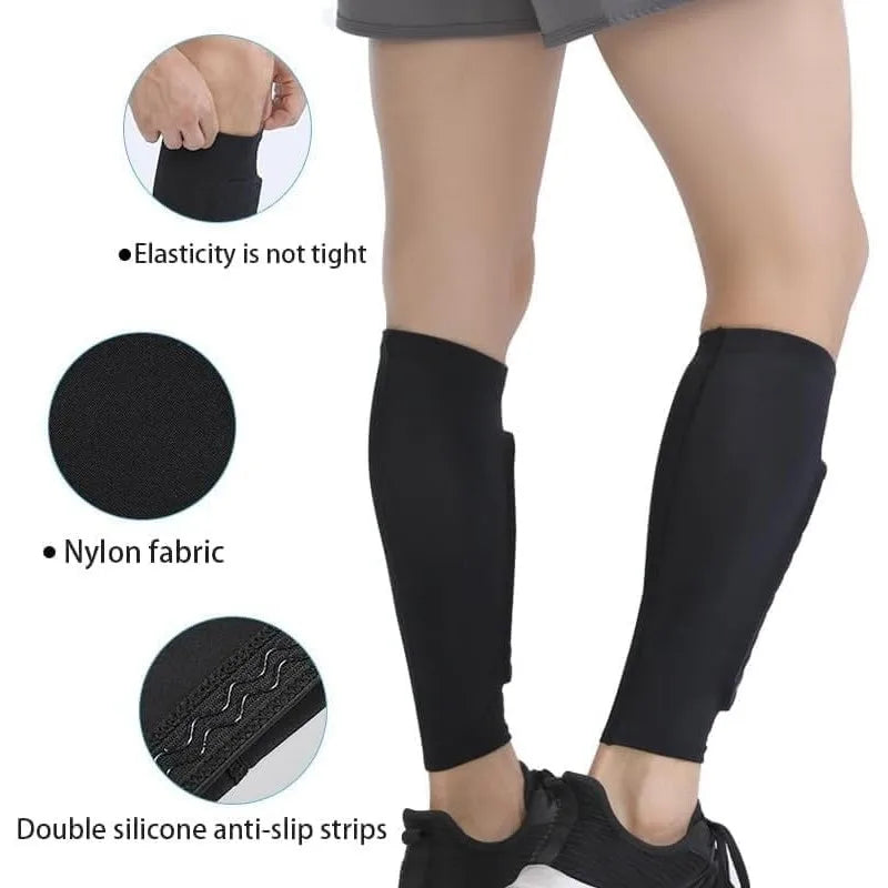 1Pcs S Football Shin Guard Socks Sleeves with Foam,Calf Compression Sleeve Honeycomb Pads,Sports Legging & Soccer Equipment