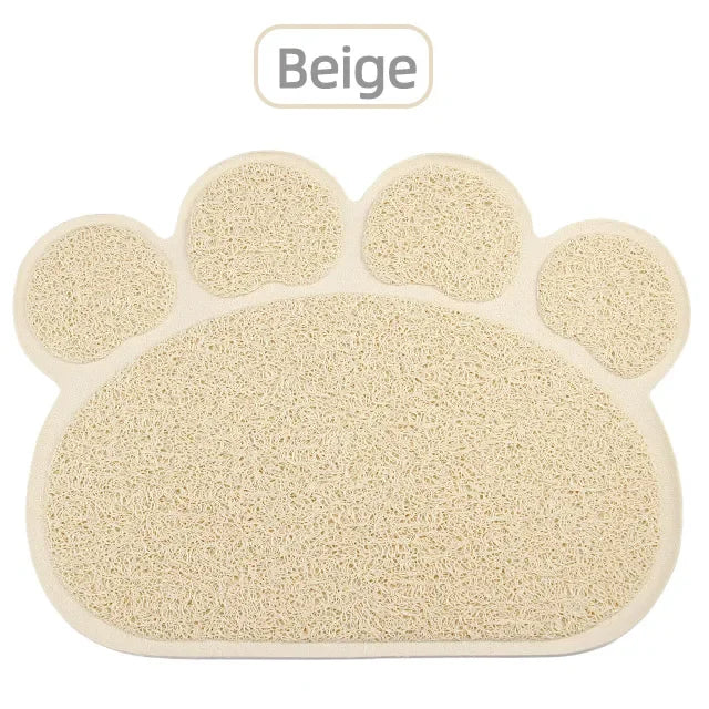 Pet Dog Cat Feeding Mat Dog Paw Shape Pet Bed Mat Dish Bowl Food Water Feed Wipe Easy Cleaning Pad Dog Accessories