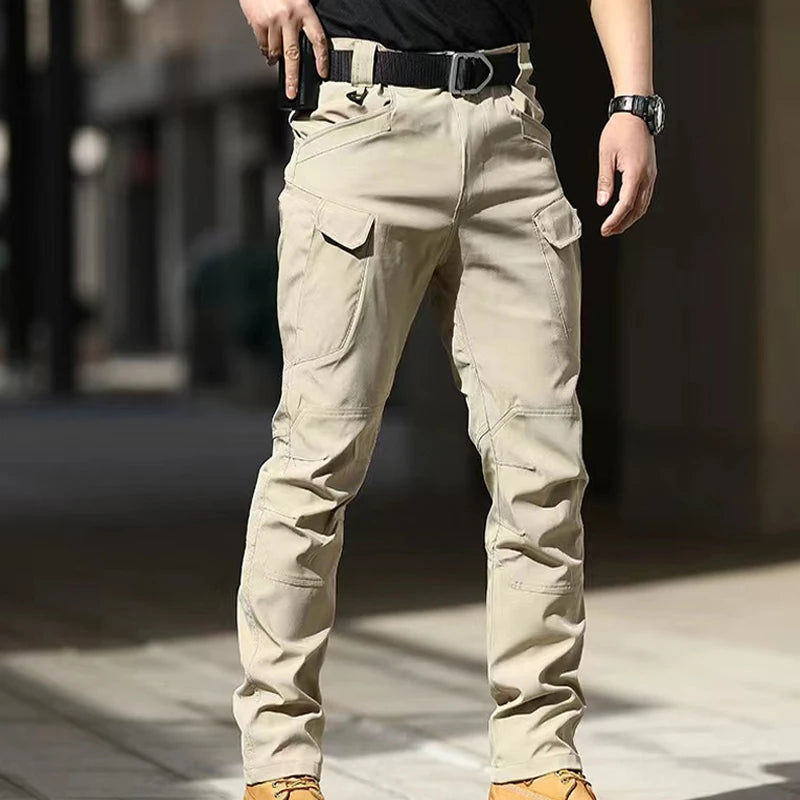 Men's Softshell Elastic Spring Autumn Cargo Pants Hiking Camping Climbing Casual Fitness Wear Tactical Military Combat Trousers