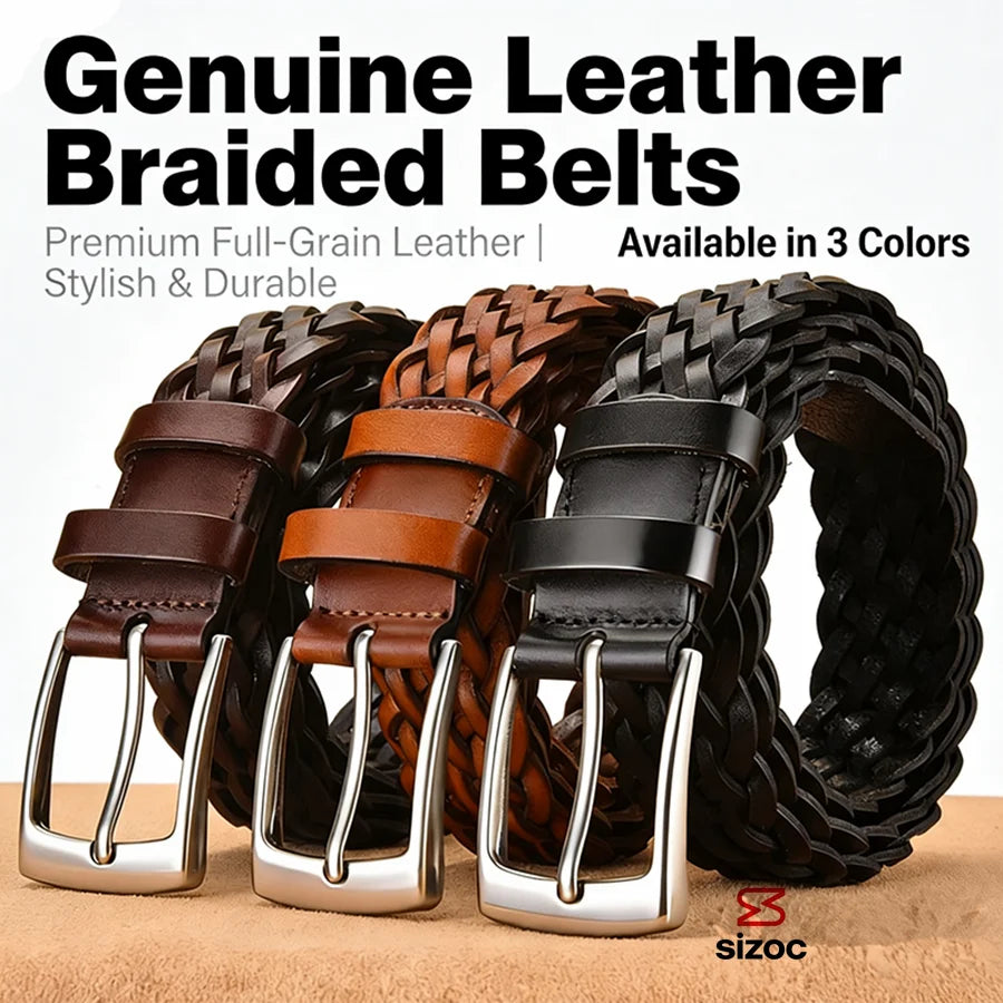 2025 Men Cowhide Belt Hollow Hand Woven Fashion Couple Personalized Student Luxury Jeans Leather Belts 3.5 Cm