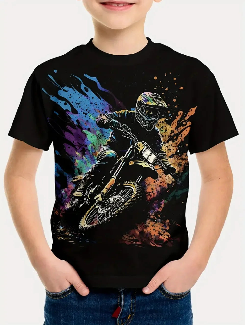 Kids Clothes Boys T Shirt Short Sleeve Stylish Car Racing Graphic T Shirts Children Summer Clothes Casual Streetwear Boy Clothes