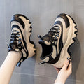 2024 Sneakers Women Casual White Shoes 8CM Fashion Height Increasing Thick Bottom Spring Platform Leather Woman Chunky Sneakers