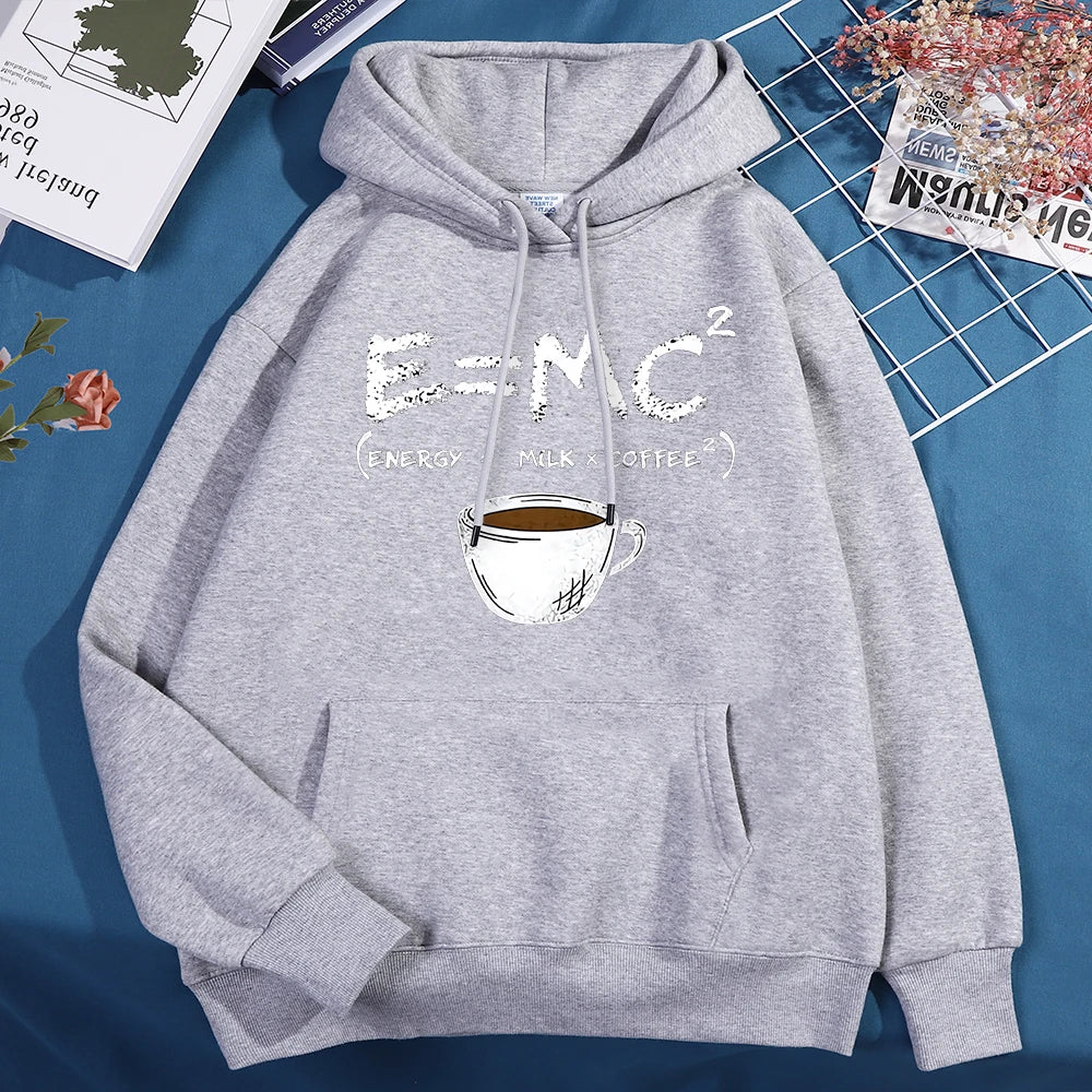 Energy Milk Coffee Fun Formula Hoody Men Women Cute Fitness Clothing Pattern Loose Sweatshirt Autumn Pullover Couple Hoodies