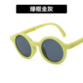 Foldable Kids Sunglasses Girls Boy Children Sun Glasses Round Street Beat Eyeglasses Cute Baby Eyewears UV400 Oculos De Sol