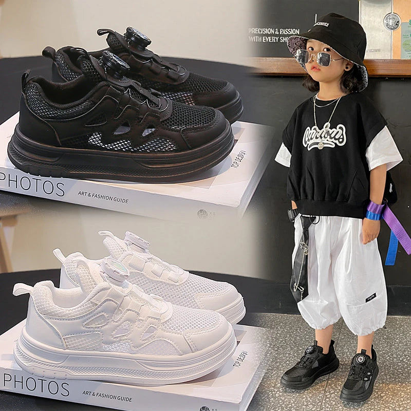 Kids Sports Sandals Soild Color Versatile Children Tennis Shoes Soft Bottom Non-slip 2026 Summer New Boys Girls Casual Shoes