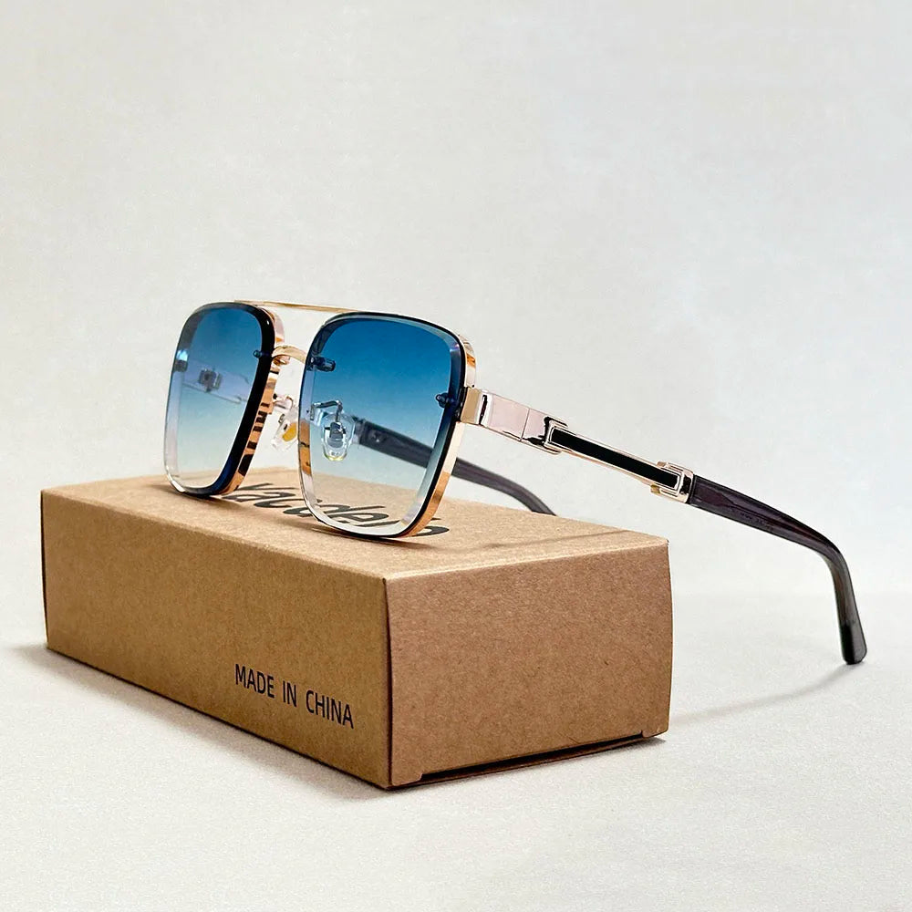 New Sunglasses For Men Luxury Fashion Glasses Sunscreen  Square Sunglasses Women Trendy Vintage Gafas De Sol Hombre Zonnebril Su