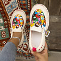 2025 New Women Flat Sneakers Casual Fashionable Canvas Shoes Women Style One Step Walking Sneakers Women Summer Zapatos De Mujer