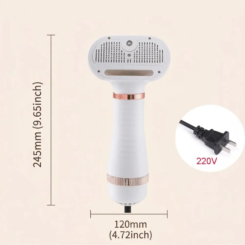 Pet Accessories Adjustable Pet Hair Dryer Detangling Portable Pet Grooming Comb Low Noise Durable Dog Hair Dryer Pet Bath