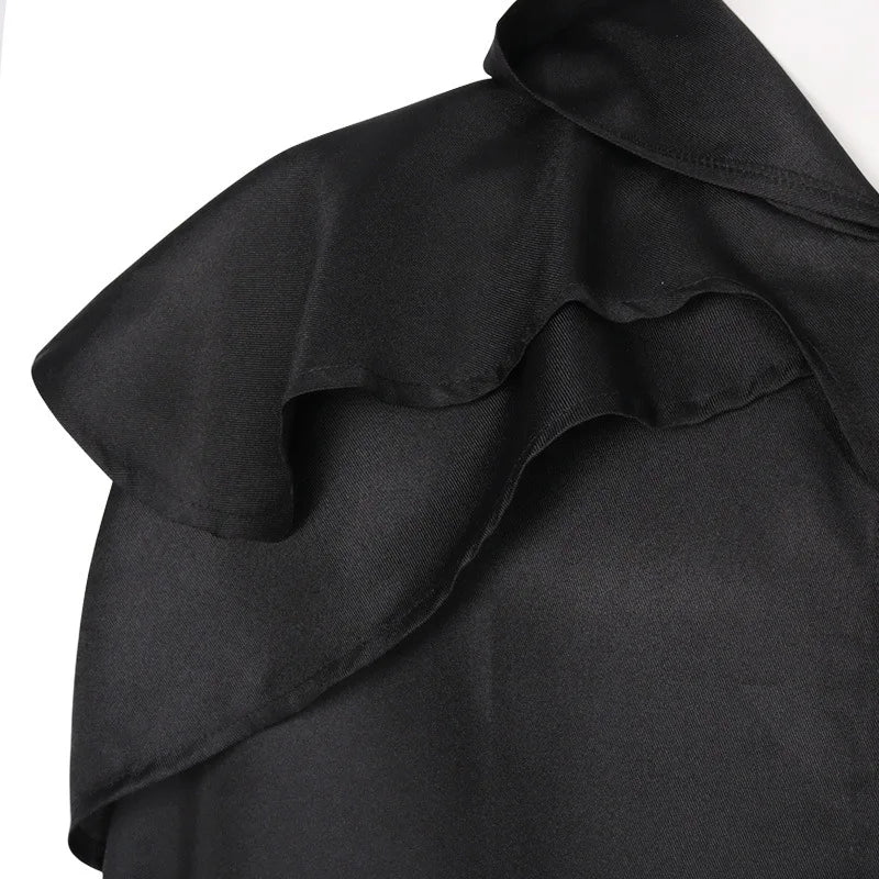 2026 Medieval Men's Black Retro Cosplay Hooded Cape Gothic Long Cloak Jacket, Red Green Blue Available, Unisex Jacket