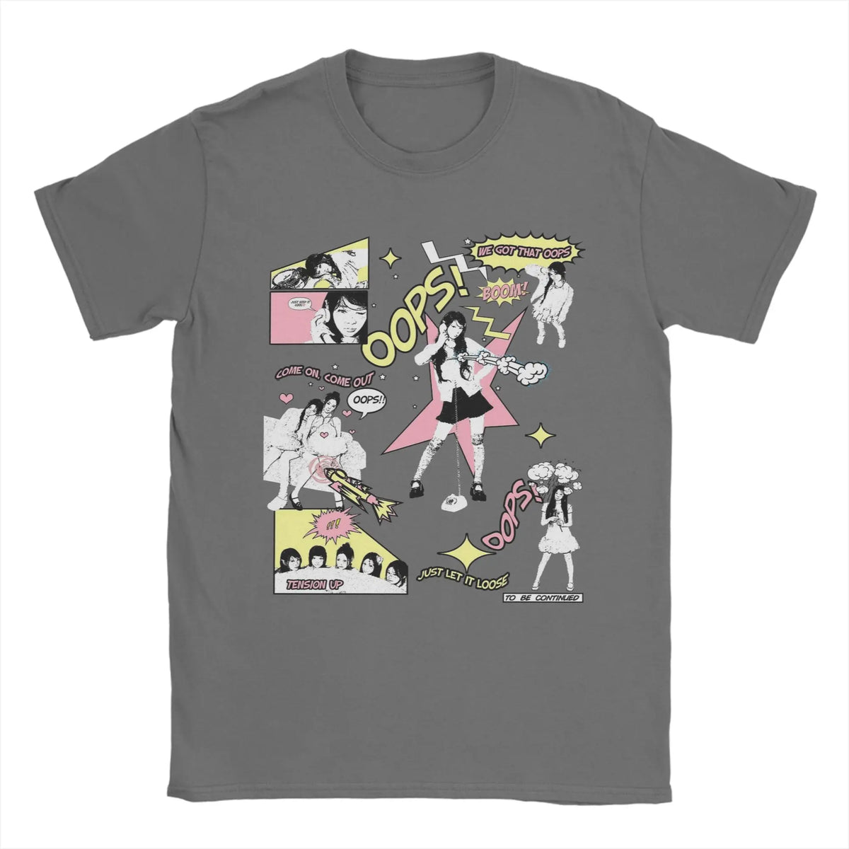Illit Kpop T-Shirt Men  Funny Pure Cotton Tee Shirt Crew Neck Short Sleeve T Shirts Classic Clothes