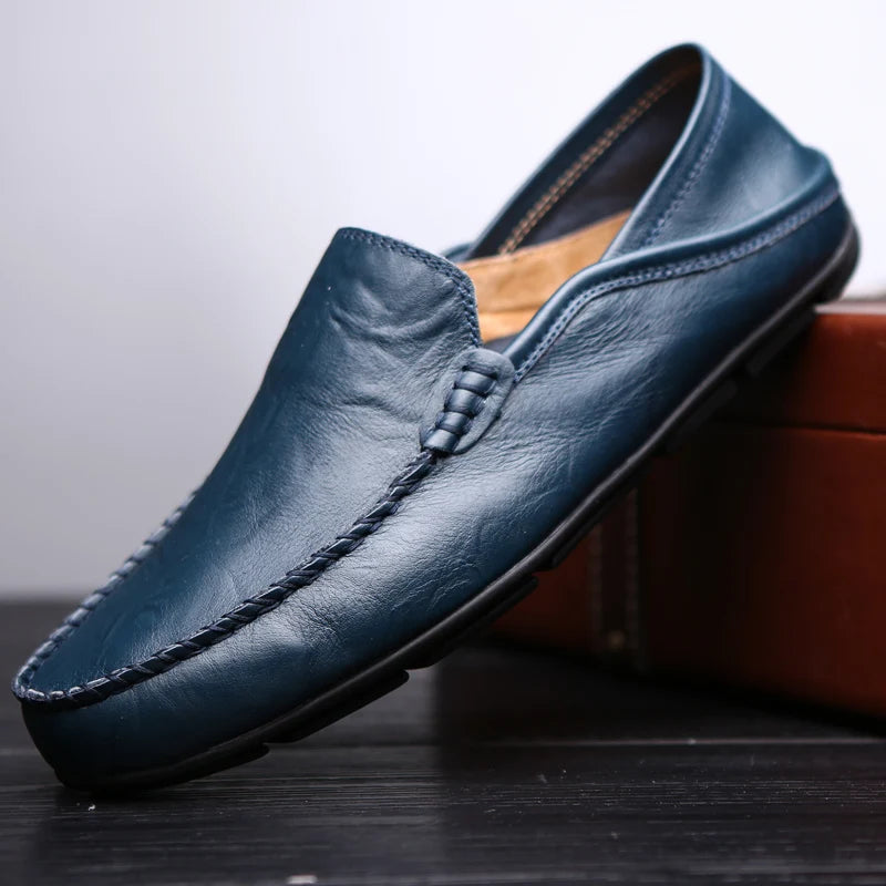 loafers shoes for  Men Casual Shoes Italian Brand Leather Loafer Slip on Men's Flats Male Driving Shoes Sneaker High-quality 、