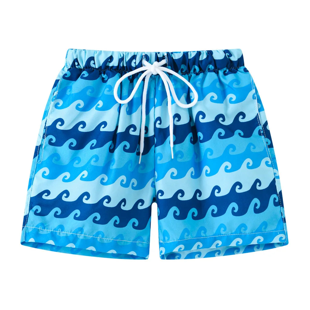 2026 Summer Baby Boys Swimming Trunks For 2-8Years Kids Beach Shorts Cartoon Pattern Swimsuit Shorts Baby Bathing Suit Swimwear