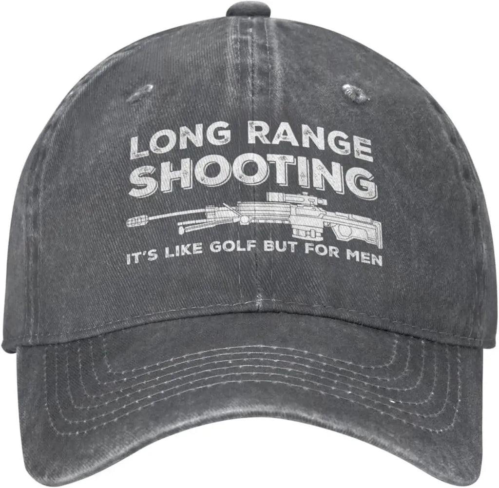 Funny Hat Long Ranges Shooting It's Like Golf But for Men Hat Men Dad Hats Cool Caps