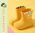 Summer Children's Rain Boots Kids Girls' Rain Shoes Waterproof Boys' High Tube Anti-slip EVA Boots Students' Baby Buckle Boots