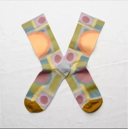 Trendy and Personalized Men Socks Hip Hop Oil Painting Abstract Sock Mouth Letter Embroidery Autumn Mid Tube Socks Women носки