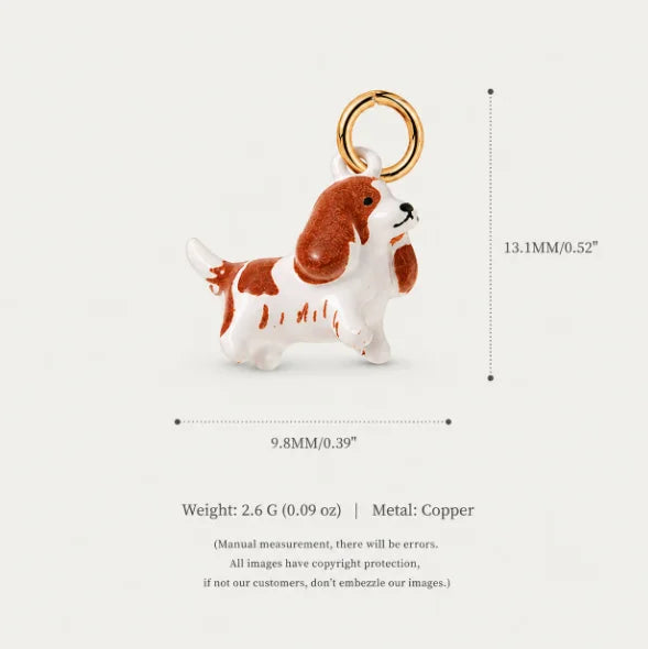 New Fashion Cartoon Small Animal Accessories Pet Dog DIY Necklace for Women Girls Cute Enamel Little Dog Necklace DIY Accessory