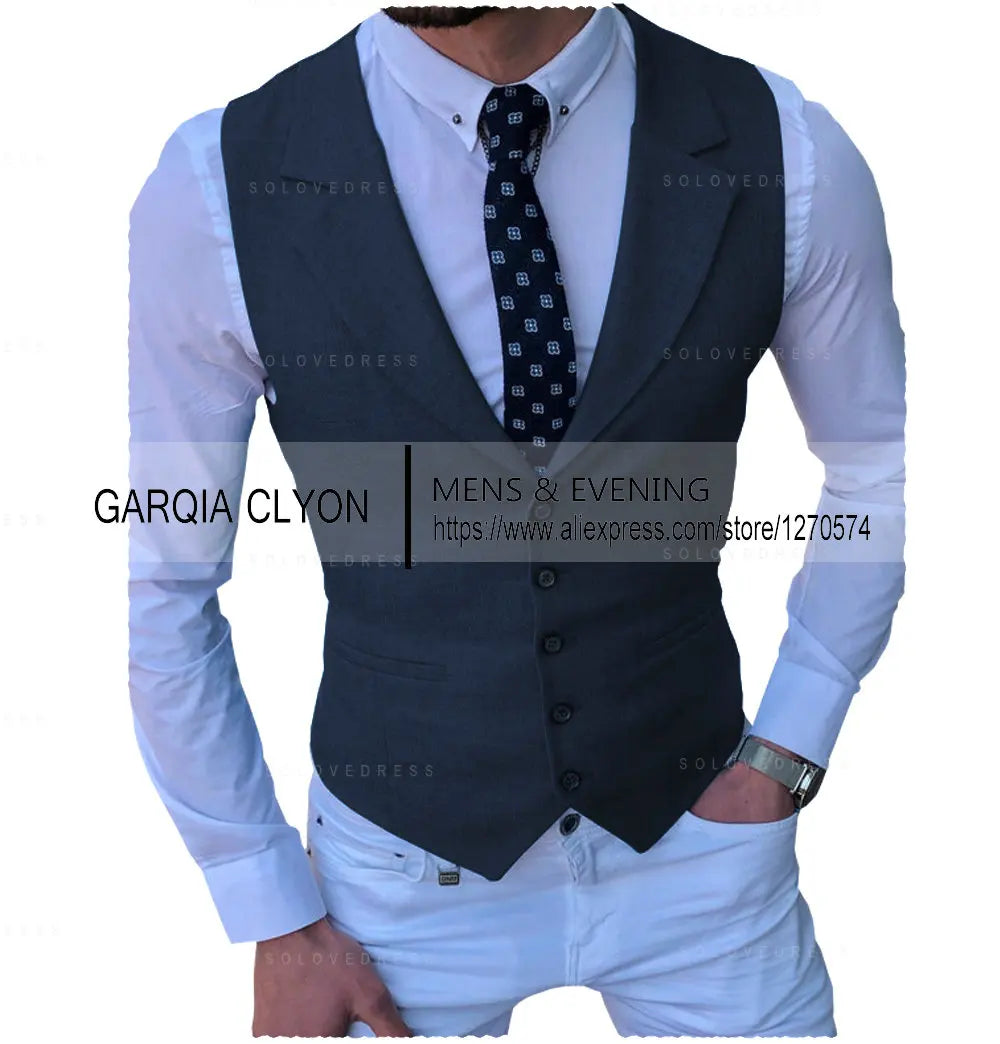 Men's Suits Vest New Arrival Classic Single Breasted Casual  Business Formal Suits Waistcoat For Jacket Groomsmen For Wedding