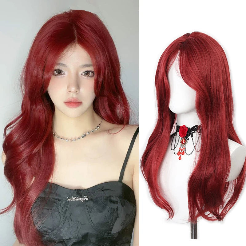 The Woman with a Wig Has a One-Cut Gradient Rainbow-Colored Bob Hairstyle, a Full Head Cover, and Short Collarbone Hair