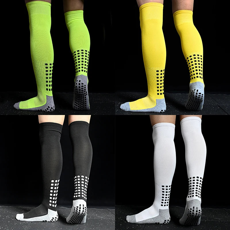Sports Training Long Football Socks Men's Non-Slip Soccer Socks Breathable Knee High Towel Bottom Stockings For Cycling Hiking
