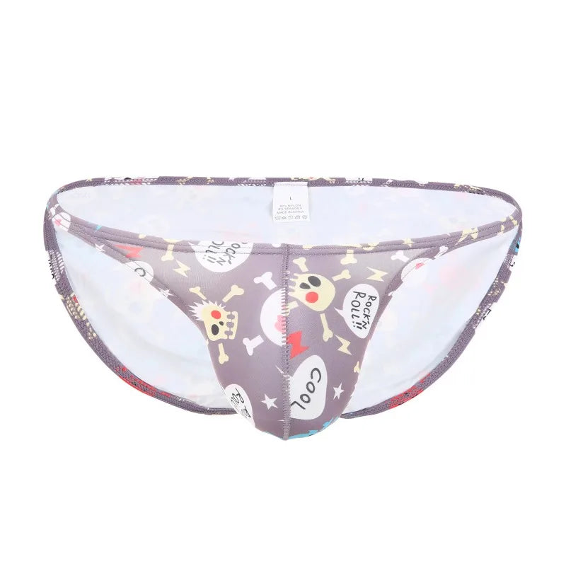 Men Swimwear Maillot De Bain Swim Briefs Bikini Sexy Man Swiming Trunks Swimsuit Surf Beachwear Cool Funny Skull Print