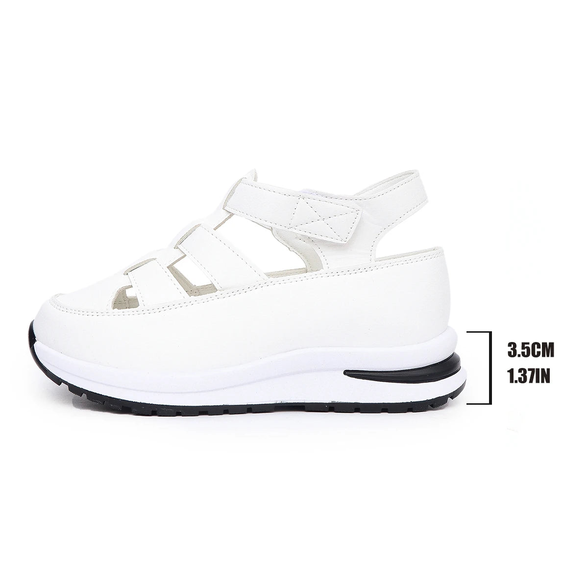 Women's Sandals Summer Shoes Platform Wedge High-heeled Gladiator Comfortable Casual New in Luxury White Round Toe on Offer